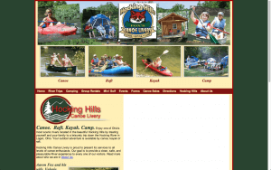 website design hocking hills canoe livery before