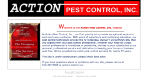 website design action pest control before