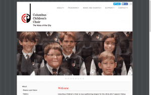 website design columbus children choir before